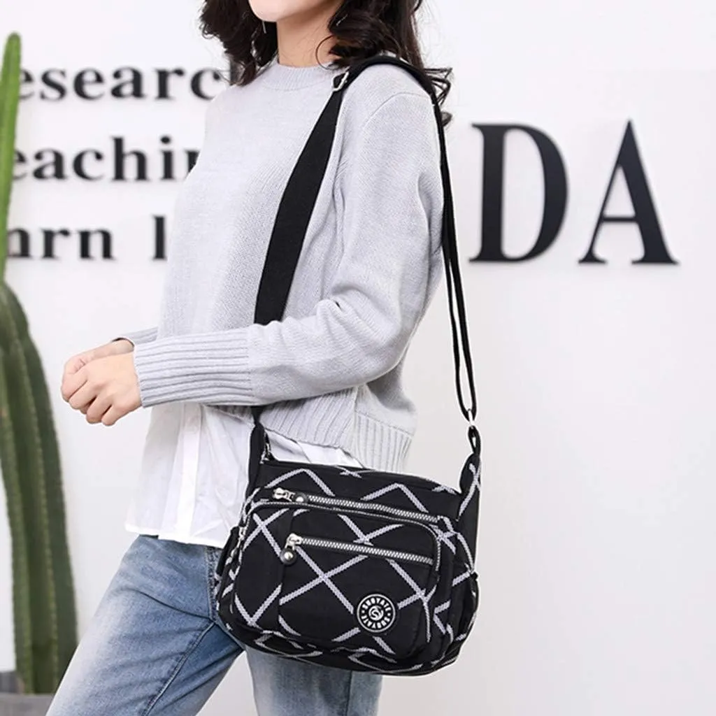 Single Messenger Bag Bags Crossbody Fashion Shoulder Nylon Women Bags Drawing Messenger Bag (One Size)