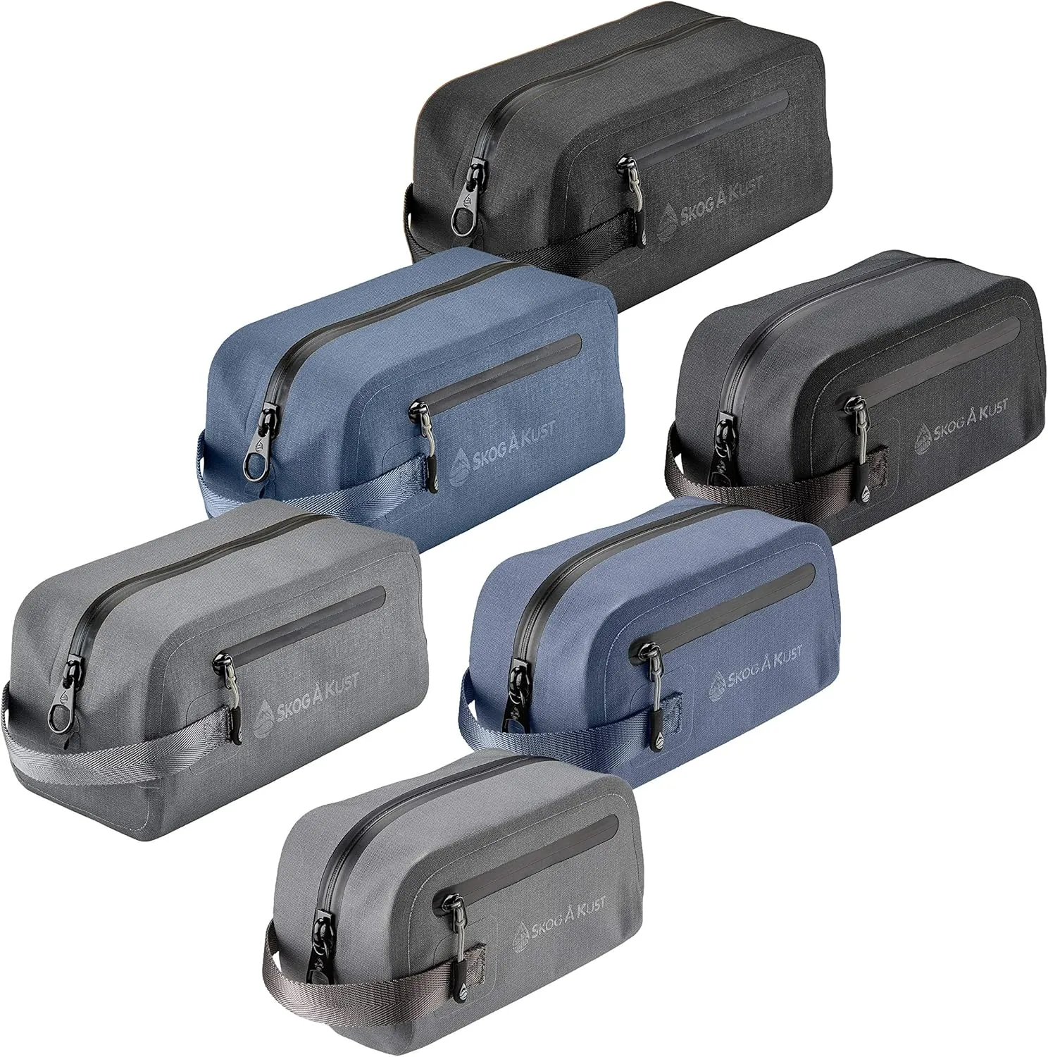 Skog Å Kust DoppSåk Waterproof & Leak-Proof Travel Toiletry Bag | Large, Black