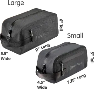 Skog Å Kust DoppSåk Waterproof & Leak-Proof Travel Toiletry Bag | Large, Black