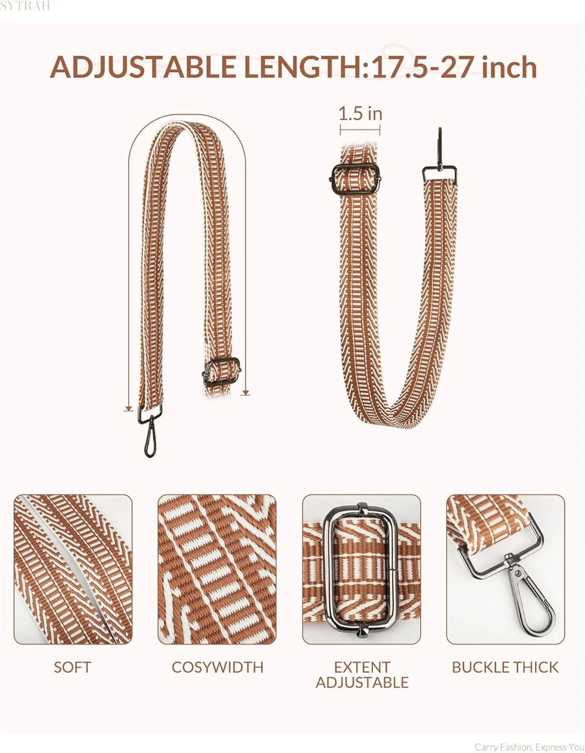 Sling Bag for Women, Crossbody Bags Purse for Women Trendy Vegan Leather Chest Bag with Adjustable Guitar Strap