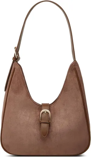 Slouchy Hobo Bags Women Retro Suede Underarm Shoulder Bag Crossbody Purse Crescent Satchels Top-Handle Tote Handbag 2024