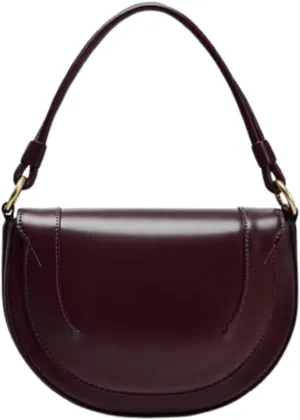 Slouchy PU Leather Crescent Hobo Bags Women Trendy Saddle Crossbody Purse Satchels Shoulder Bag Top-handle Tote Handbag
