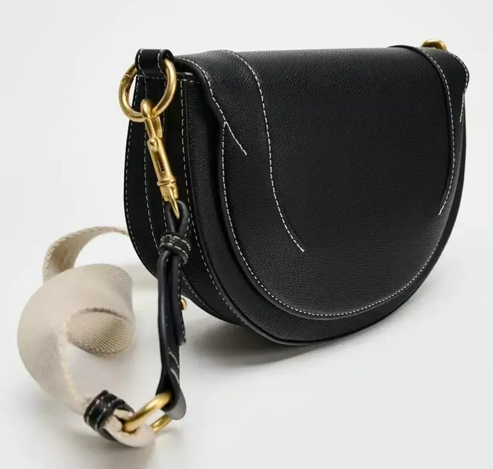 Slouchy PU Leather Crescent Hobo Bags Women Trendy Saddle Crossbody Purse Satchels Shoulder Bag Top-handle Tote Handbag