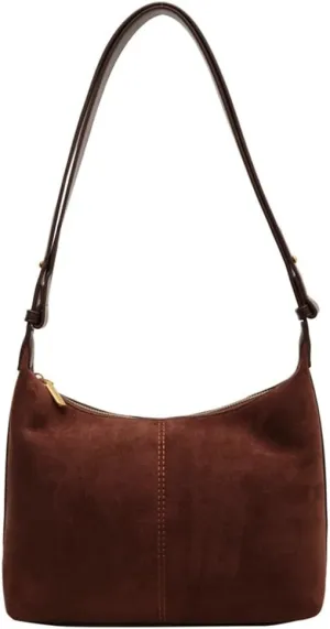 Slouchy Suede Crescent Hobo Bags Women Trendy Crossbody Purse Satchels Shoulder Tote Bag Dumpling Top-handle Tote Handbag