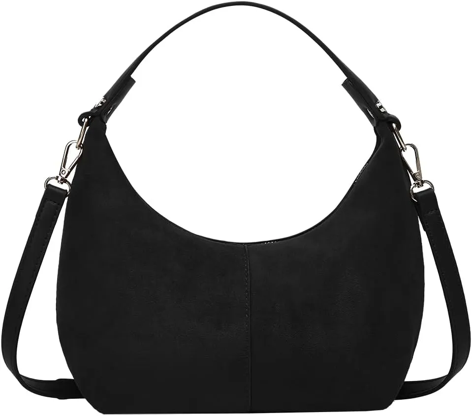 Slouchy Suede Shoulder Bags For Women Retro Crossbody Bag Tote Bag Satchel Bag Winter Work Purses Crescent Bag Handbag Fall
