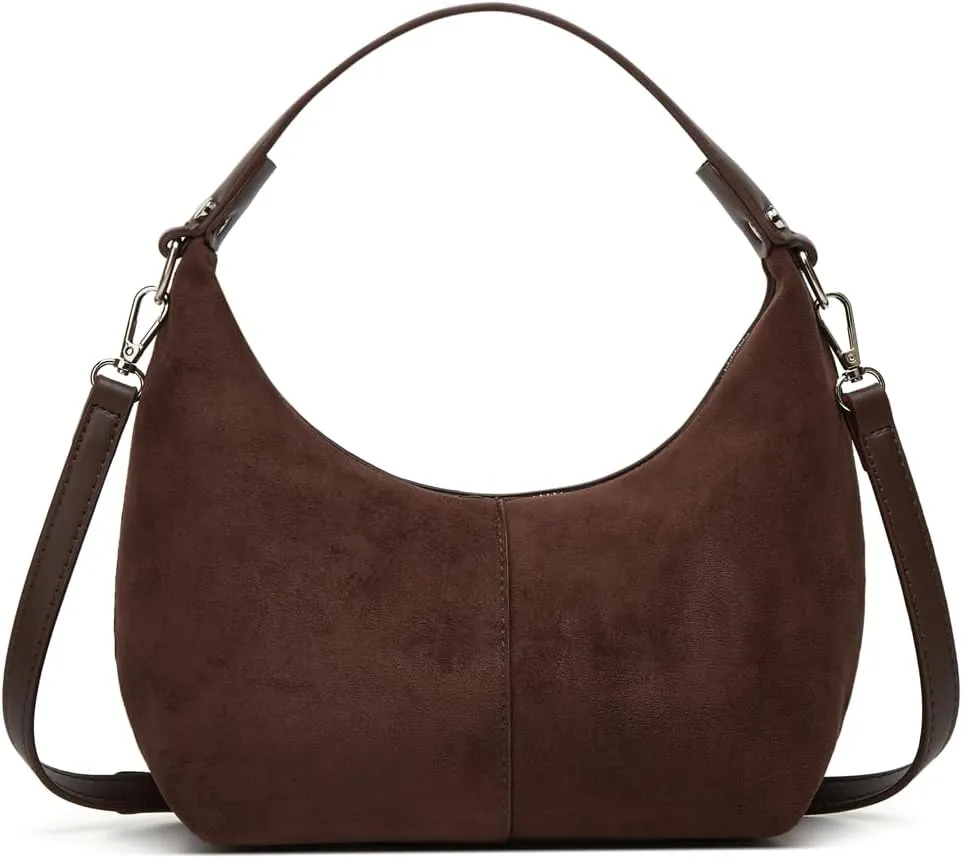 Slouchy Suede Shoulder Bags For Women Retro Crossbody Bag Tote Bag Satchel Bag Winter Work Purses Crescent Bag Handbag Fall