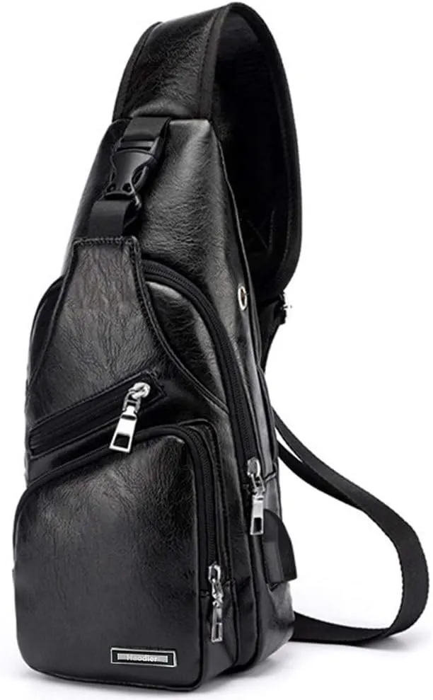 Small Backpack Purses for Women Chest Bags Sling Purses for Travel Shopping Beach Vacation Essentials(Blac)