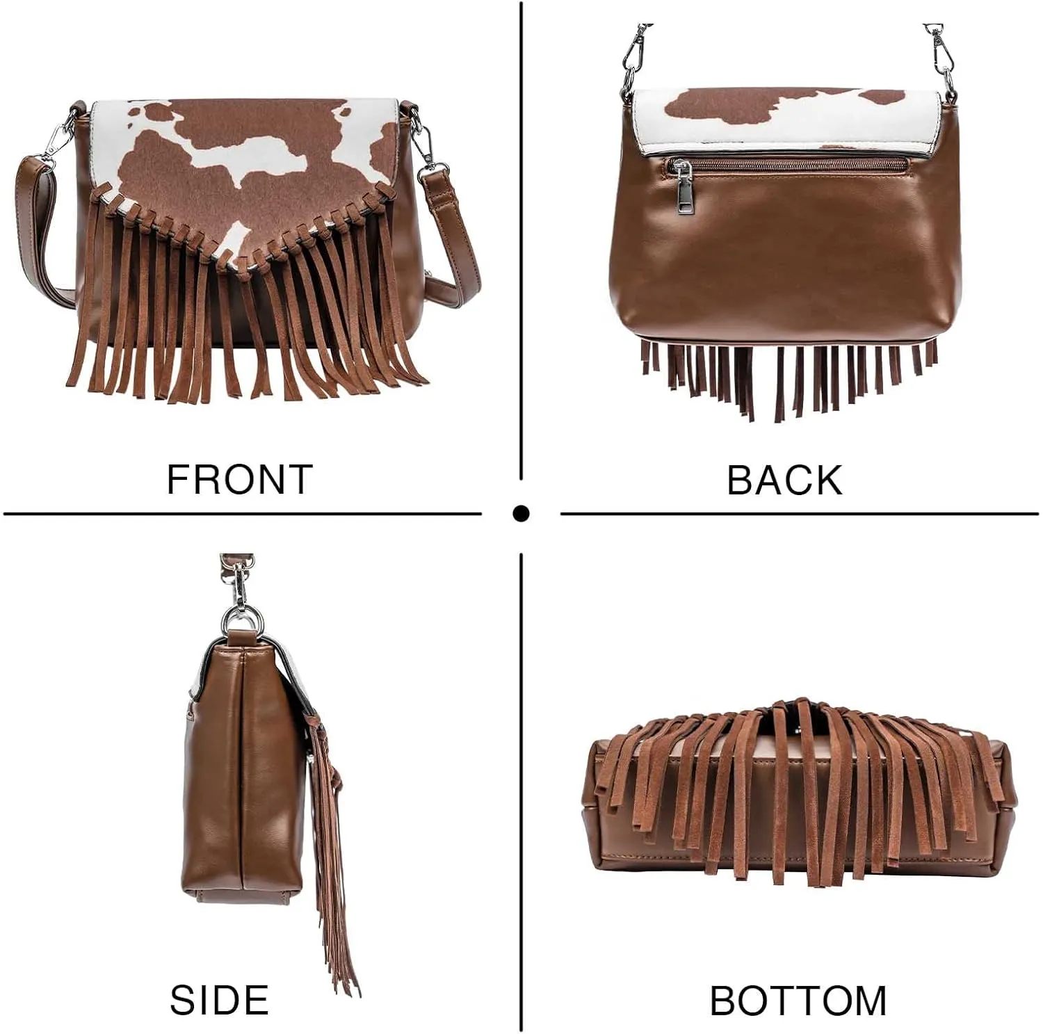 Small Crossbody Bags for Women Crossbody Handbag Fringe Purse Tassel Shoulder Bag Turquoise Concho Wallet