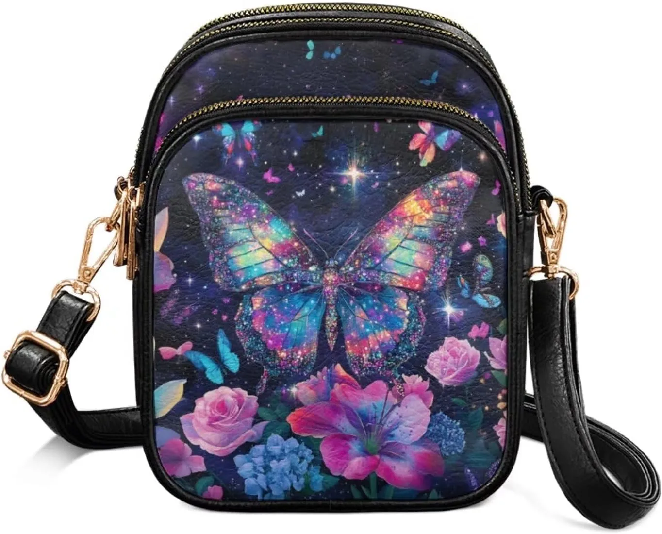 Small Crossbody Purses for Women PU Leather Designer Cell Phone Bag Wallet Purses Adjustable Strap for Travel
