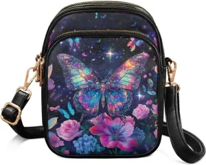 Small Crossbody Purses for Women PU Leather Designer Cell Phone Bag Wallet Purses Adjustable Strap for Travel