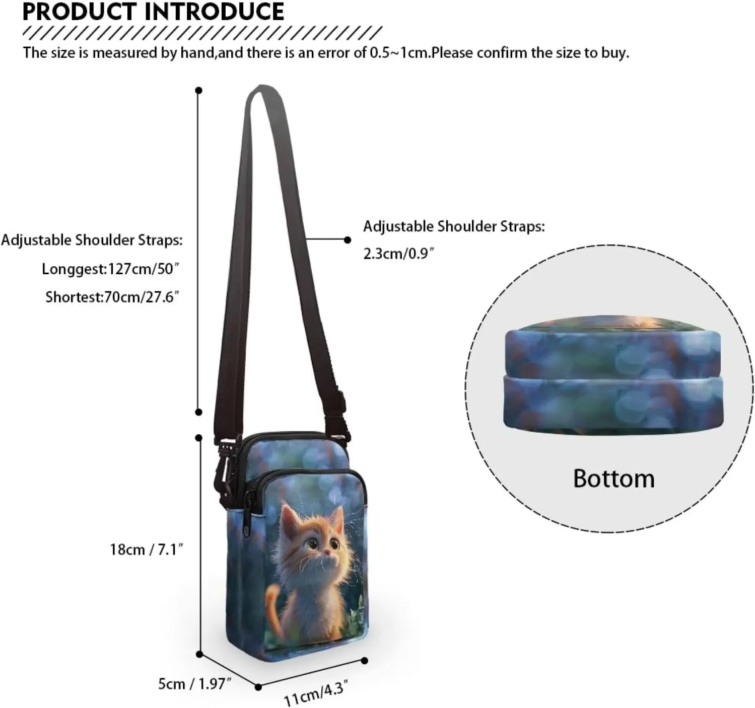 Small Sling Bag Crossbody Bags for Women Men Anti Theft
