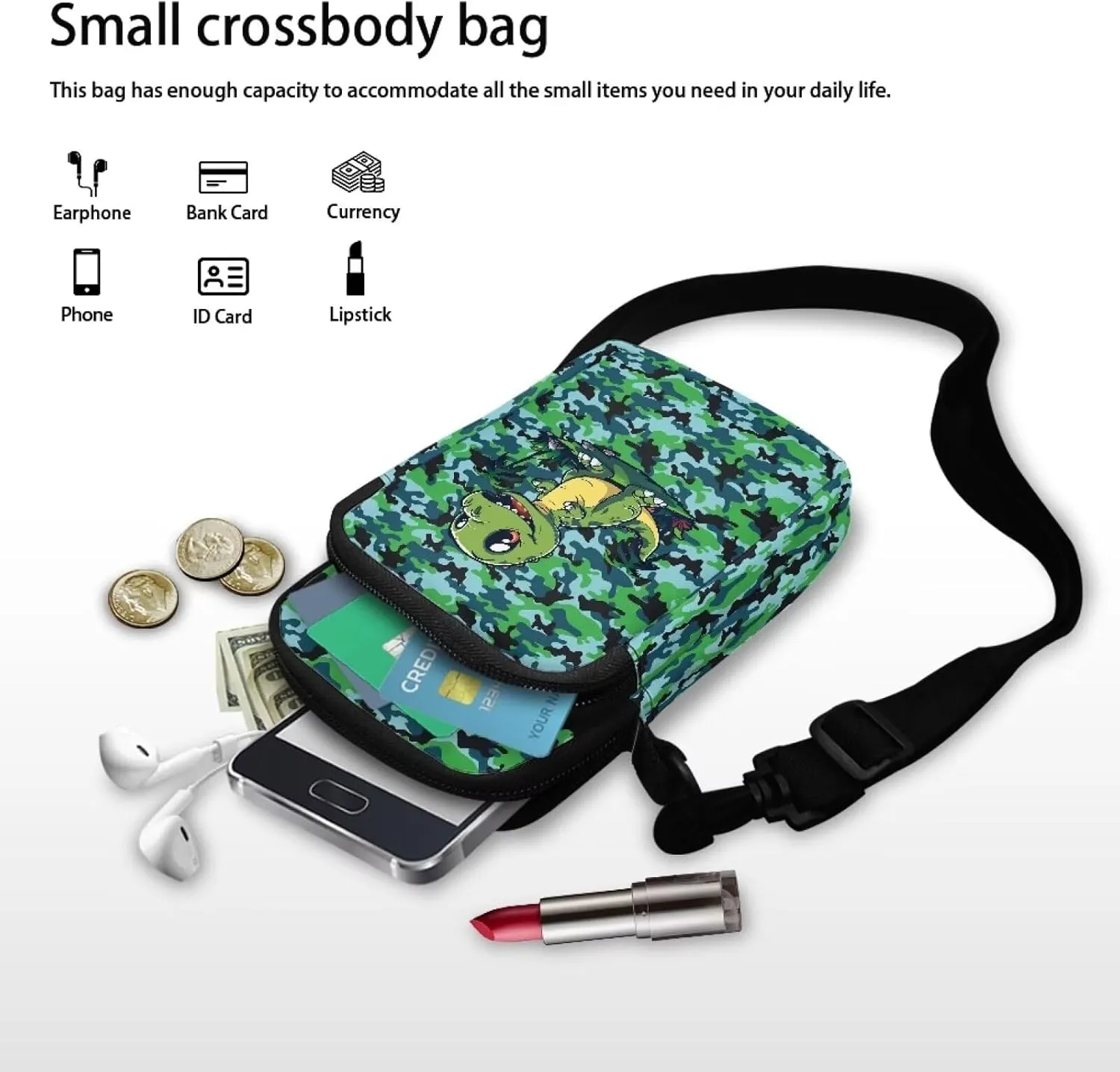 Small Sling Bag Crossbody Bags for Women Men Anti Theft
