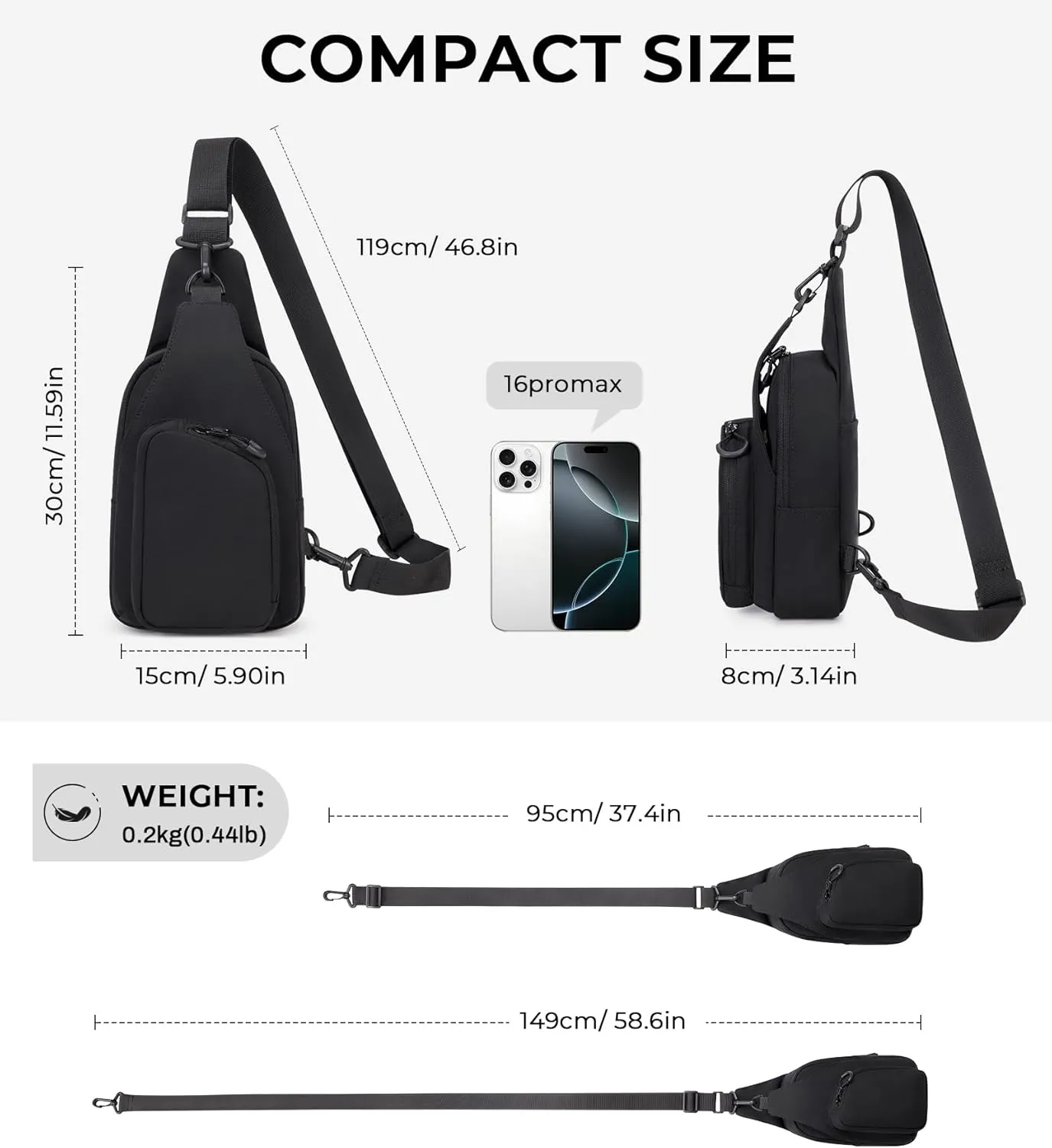 Small Sling Bag for Women, Lightweight Crossbody Bags for Women Water Resistant Small Sling Backpack