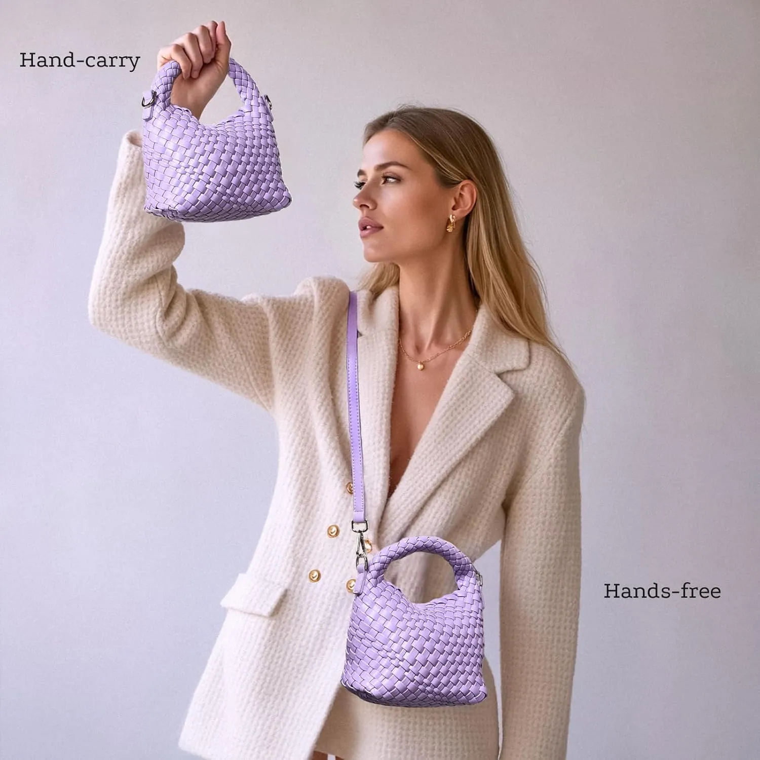 Small Women woven bag Woven Crossbody Bag for Women woven purse Leather handbag mini Hobo Bag