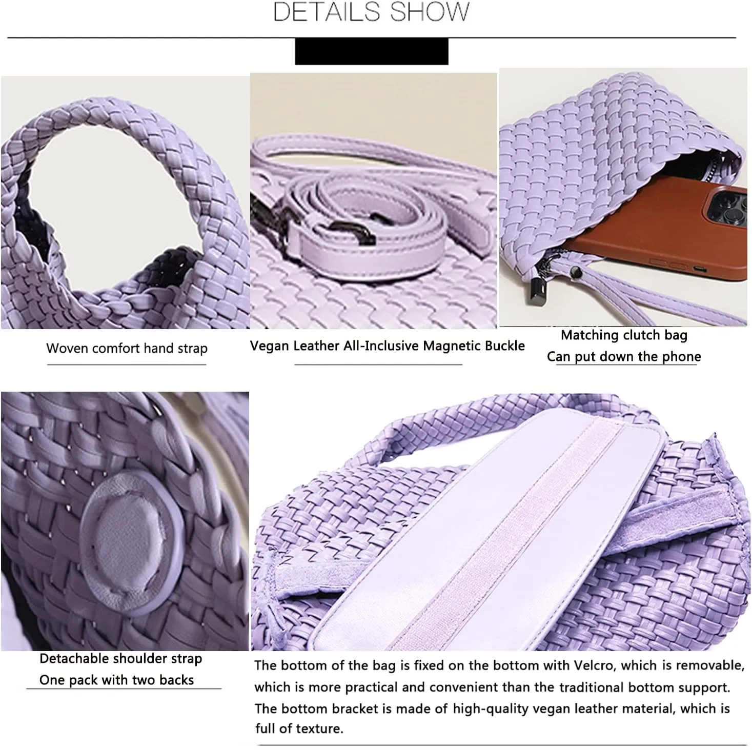 Small Woven Bags for Women Cute Hobo Tote Woven Handbag Mini Clutch Purse vegan leather Crossbody bags Shoulder Handmade Bag