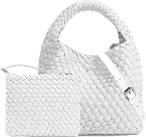 Small Woven Bags for Women Cute Hobo Tote Woven Handbag Mini Clutch Purse vegan leather Crossbody bags Shoulder Handmade Bag