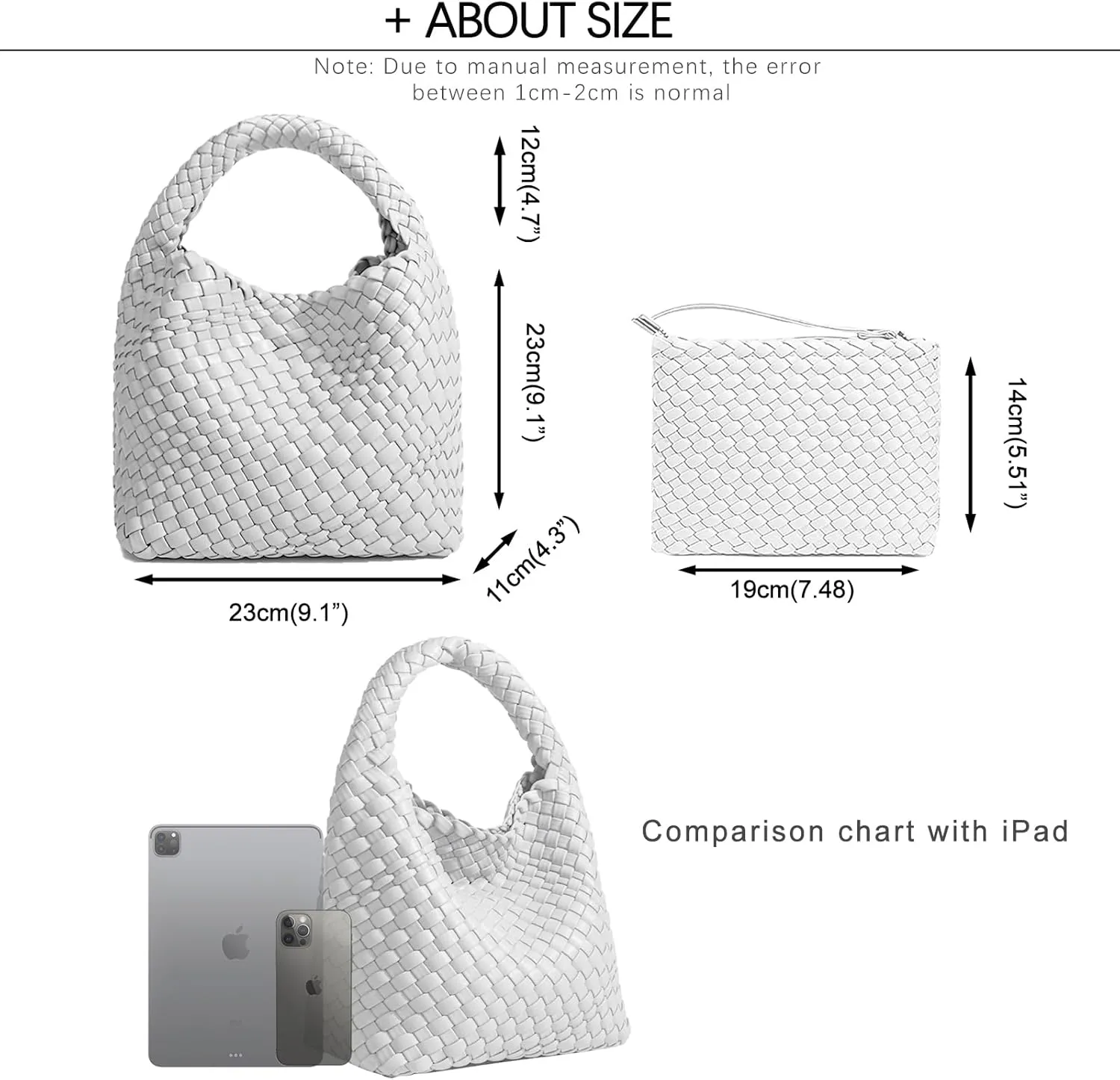 Small Woven Bags for Women Cute Hobo Tote Woven Handbag Mini Clutch Purse vegan leather Crossbody bags Shoulder Handmade Bag