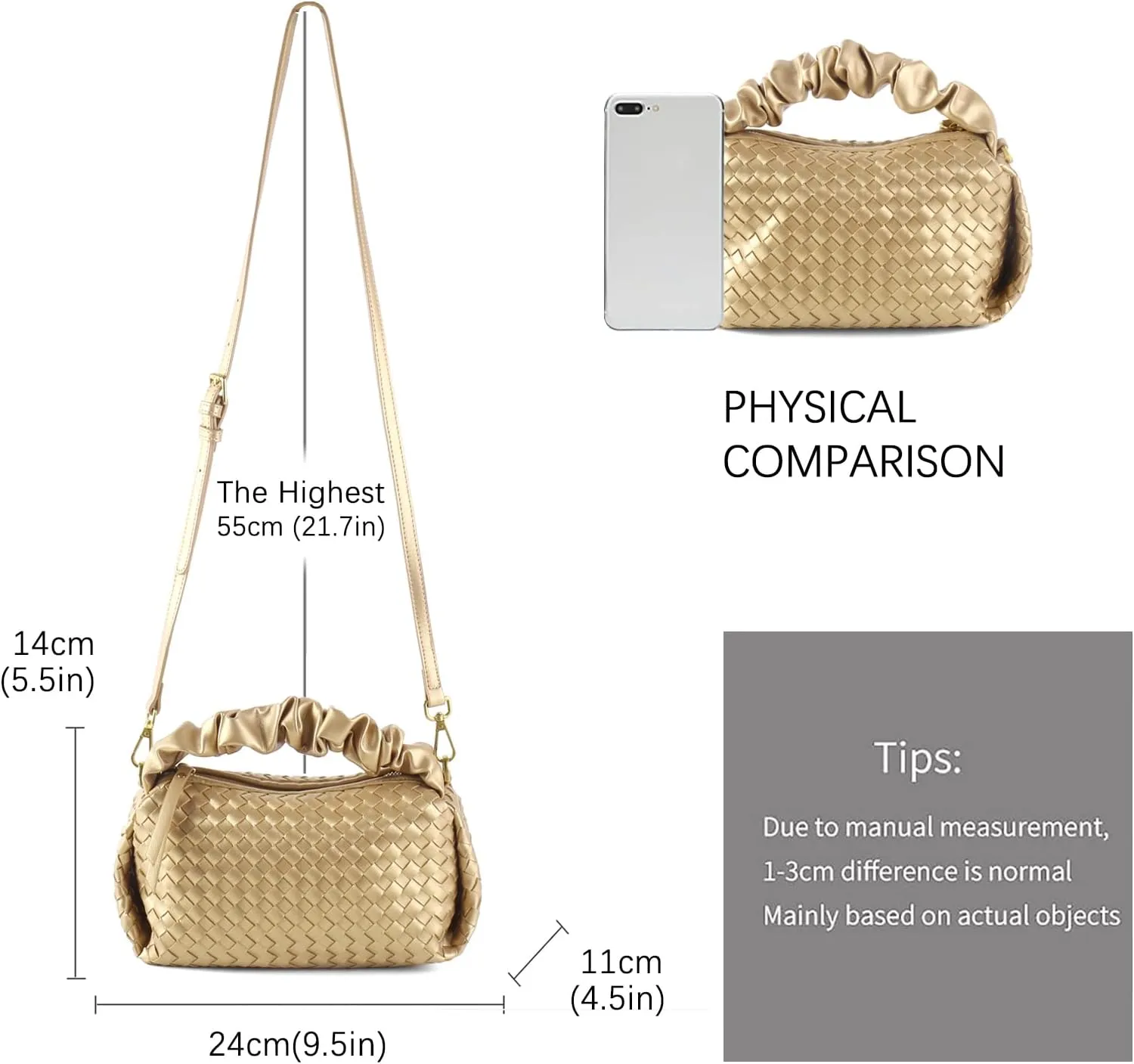 Small Woven Purses, Designer Crossbody Bags for Women Vegan Leather Bags Evening Woven Handbag Clutch
