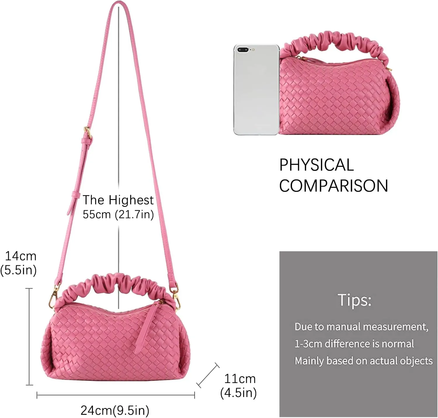 Small Woven Purses, Designer Crossbody Bags for Women Vegan Leather Bags Evening Woven Handbag Clutch