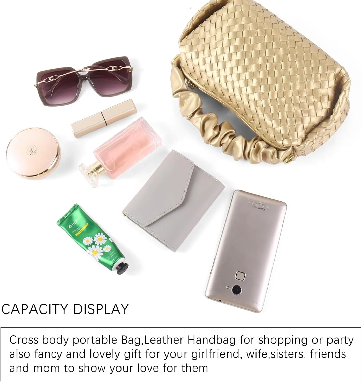 Small Woven Purses, Designer Crossbody Bags for Women Vegan Leather Bags Evening Woven Handbag Clutch