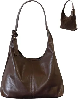 Soft PU Leather and Suede Tote Bag Shoulder Bag for Women - Large Capacity Hobo Bag with Interior Pockets
