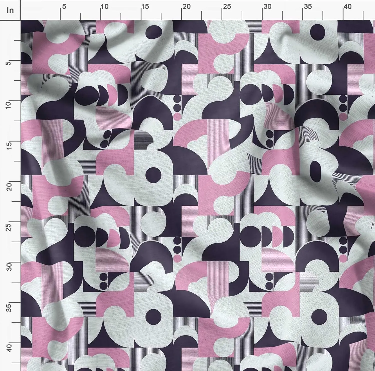 Soimoi Geometric Print - Multicolor, Canvas Fabric Material - 56 Inch Wide, 1 Yard, Unstitched Fabric for Upholstery, Bags, Workwear and Outdoor Gear.