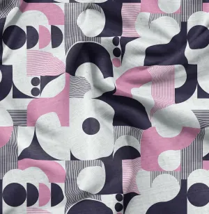 Soimoi Geometric Print - Multicolor, Canvas Fabric Material - 56 Inch Wide, 1 Yard, Unstitched Fabric for Upholstery, Bags, Workwear and Outdoor Gear.