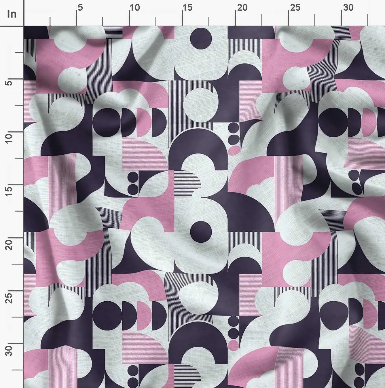 Soimoi Geometric Print - Multicolor, Canvas Fabric Material - 56 Inch Wide, 1 Yard, Unstitched Fabric for Upholstery, Bags, Workwear and Outdoor Gear.
