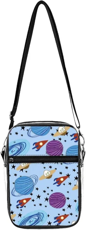 Space Comets Clear Stadium Crossbody Bags Adjustable Strap Shoulder Purse for Women and Men