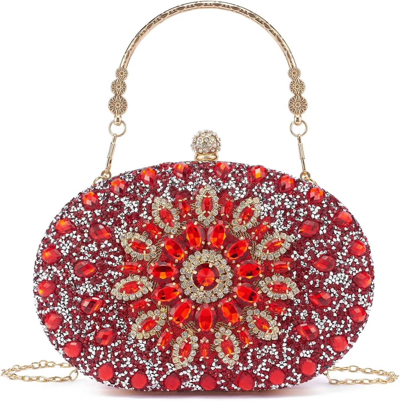 Sparkly Women's Evening Clutch Purses Rhinestone Bag Luxury Handbags For Weddings Formal Prom Party