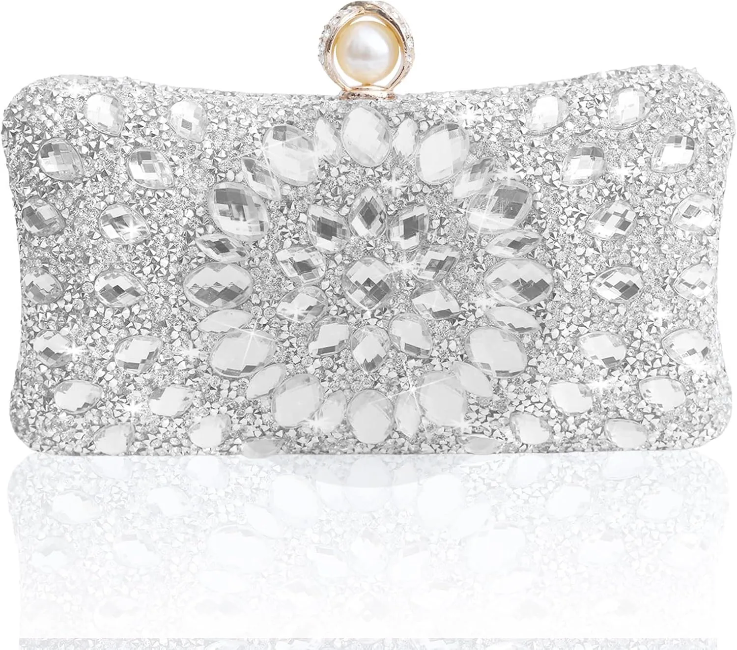 Sparkly Women's Evening Clutch Purses Rhinestone Bag Luxury Handbags For Weddings Formal Prom Party