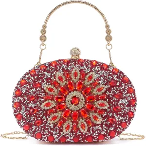 Sparkly Women's Evening Clutch Purses Rhinestone Bag Luxury Handbags For Weddings Formal Prom Party