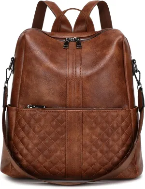 sqlp Daily Use Backpack Purse for Women Vegan Leather Travel Back Pack Fashion Multipurpose Design Shoulder Bags Handbag