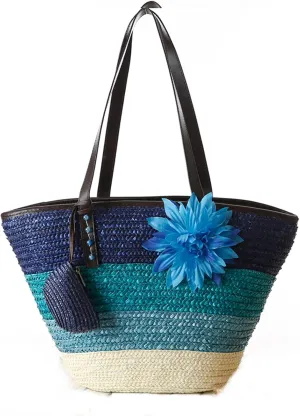 Straw Bag Beach Bags for Women - Straw Large Beach Tote Bag - Summer Handwoven Shoulder Bags for Beach.