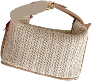 Straw Bag Summer Hand-held Straw Bag Versatile Shoulder Messenger Bag Fashion Handbag Woven Bag Straw Bags