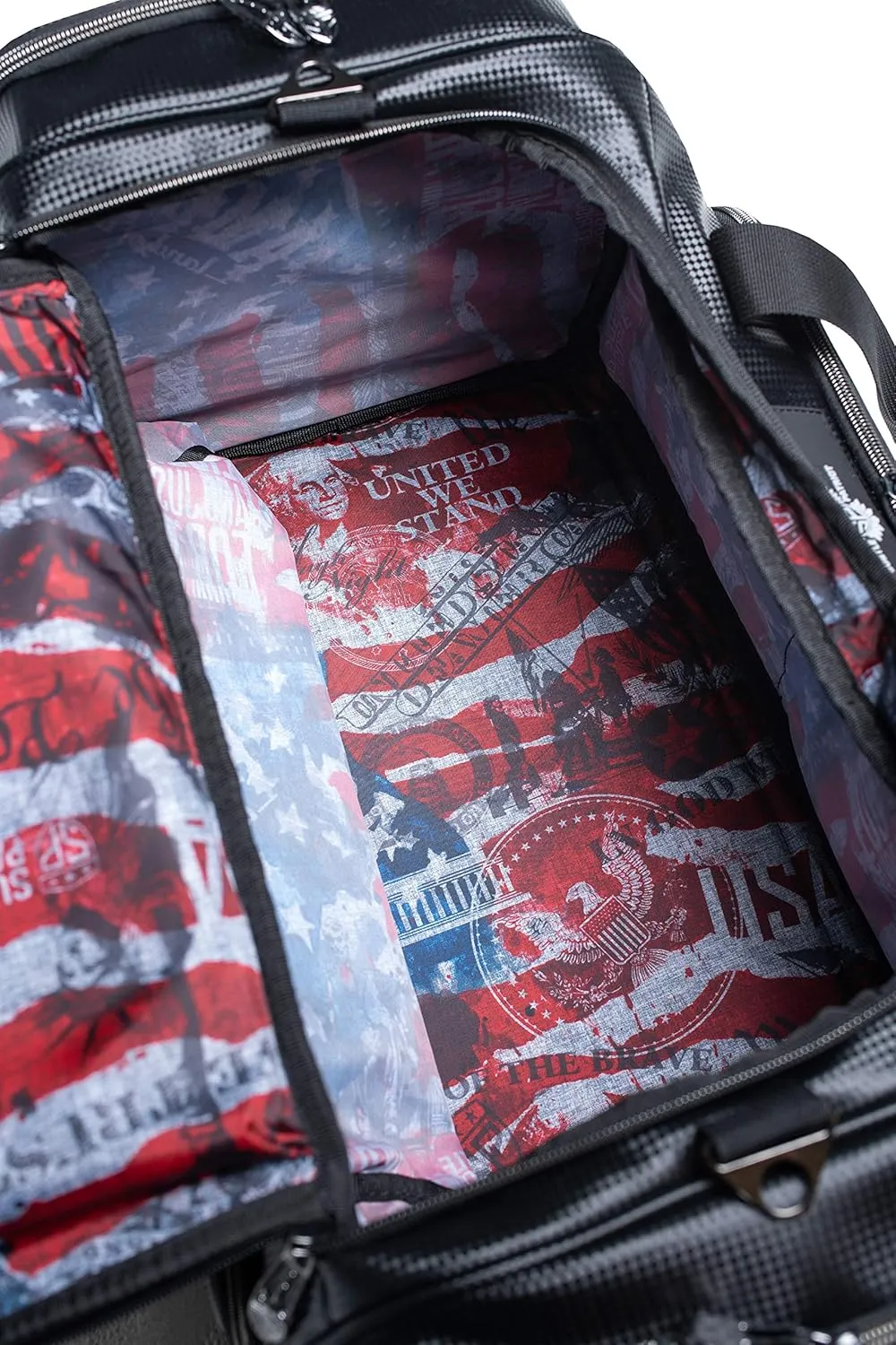 Subtle Patriot Covert Hybrid Duffle Bag – Concealed Carry Duffle Bag/Convertible for Travel, Gym & Work/Collapsible & Water Resistant (Lady Liberty)