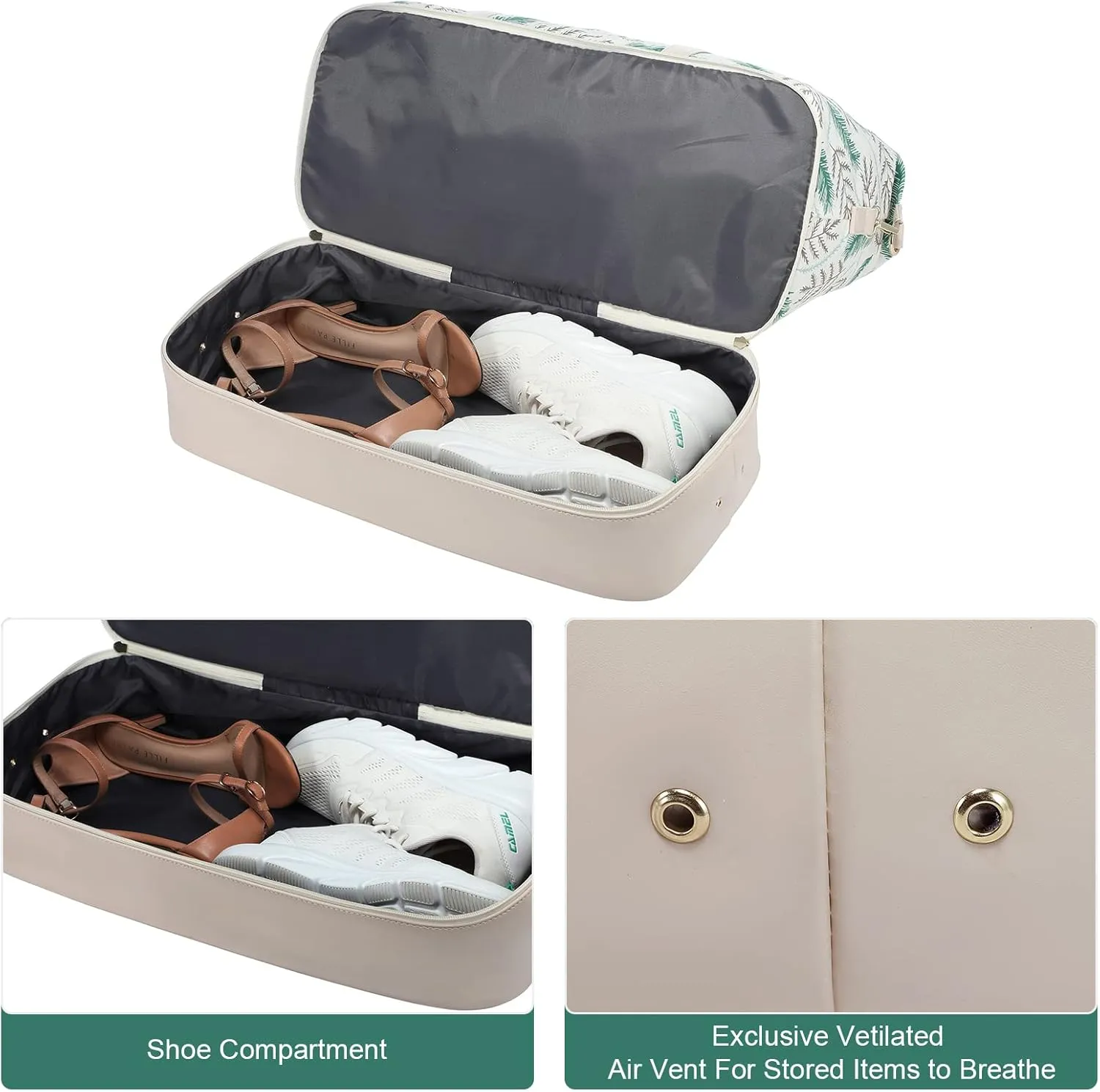Sucipi Weekender Bags for Women Canvas Travel Duffle Bag with Shoe Compartment Overnight Bag Carry on Gym Duffel with Toiletry Bag for Traveling Weekend Hospital Bags for Labor and Delivery