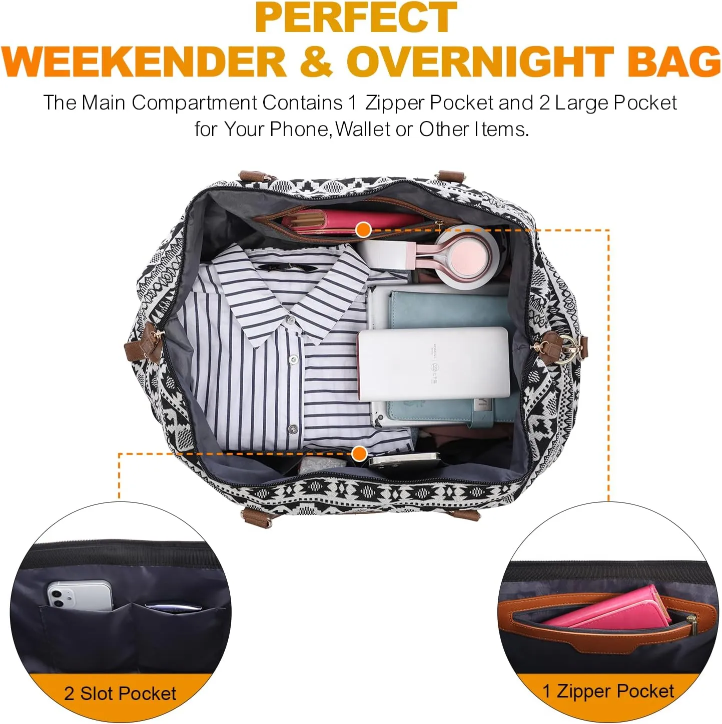 Sucipi Weekender Bags for Women Canvas Travel Duffle Bag with Shoe Compartment Overnight Bag Carry on Gym Duffel with Toiletry Bag for Traveling Weekend Hospital Bags for Labor and Delivery