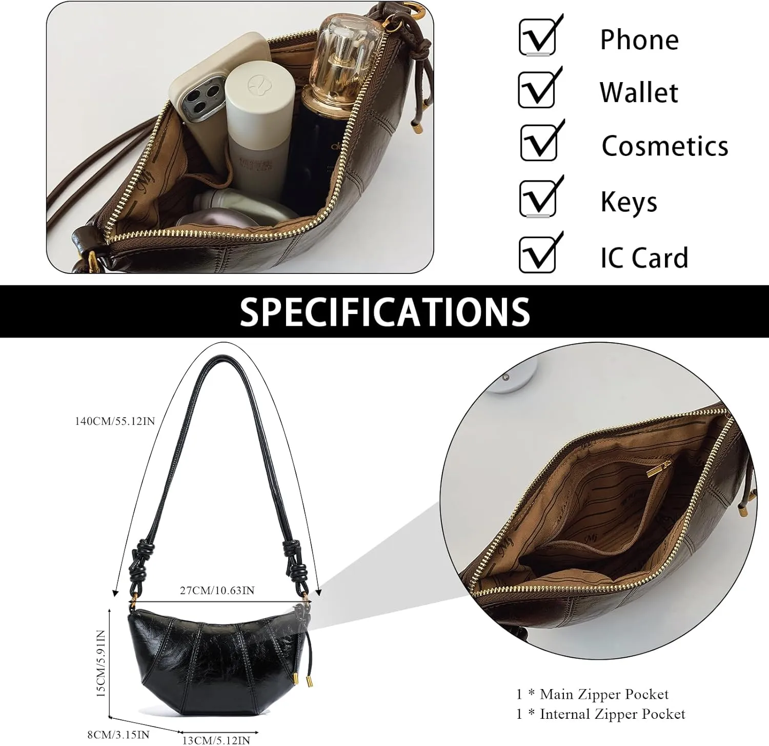 Suede Bags for Women Suede Purses Crescent Bag Crossbody Shoulder Bag Trendy Tote Handbags