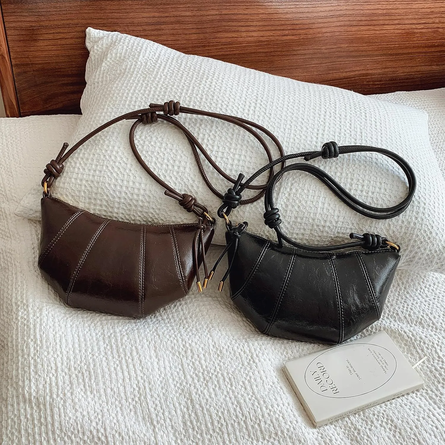 Suede Bags for Women Suede Purses Crescent Bag Crossbody Shoulder Bag Trendy Tote Handbags