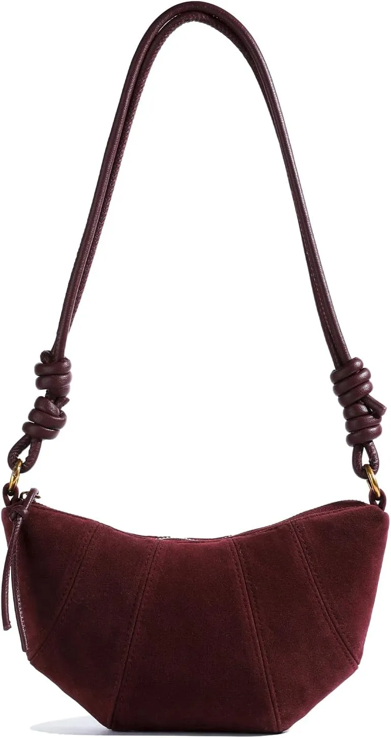 Suede Bags for Women Suede Purses Crescent Bag Crossbody Shoulder Bag Trendy Tote Handbags
