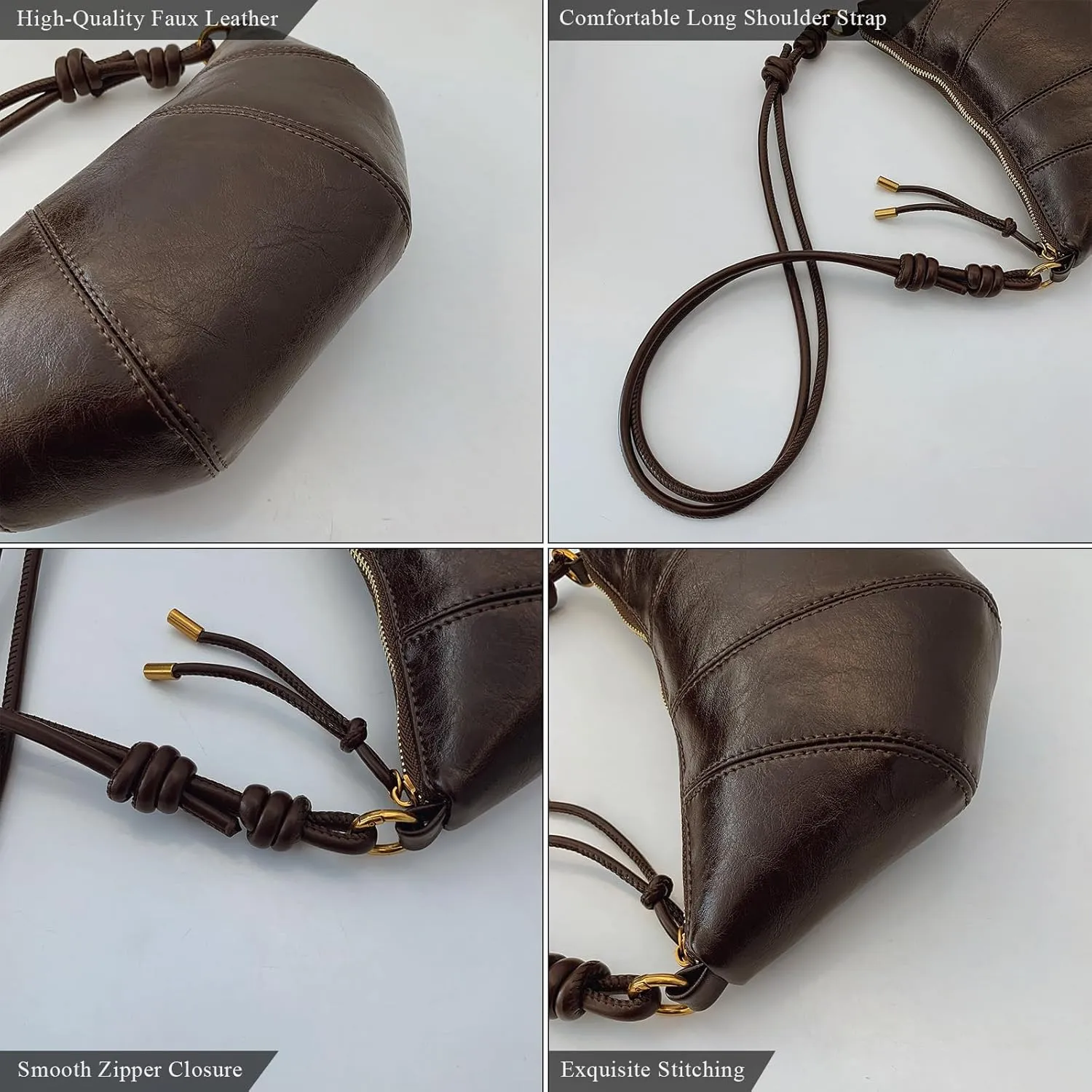 Suede Bags for Women Suede Purses Crescent Bag Crossbody Shoulder Bag Trendy Tote Handbags