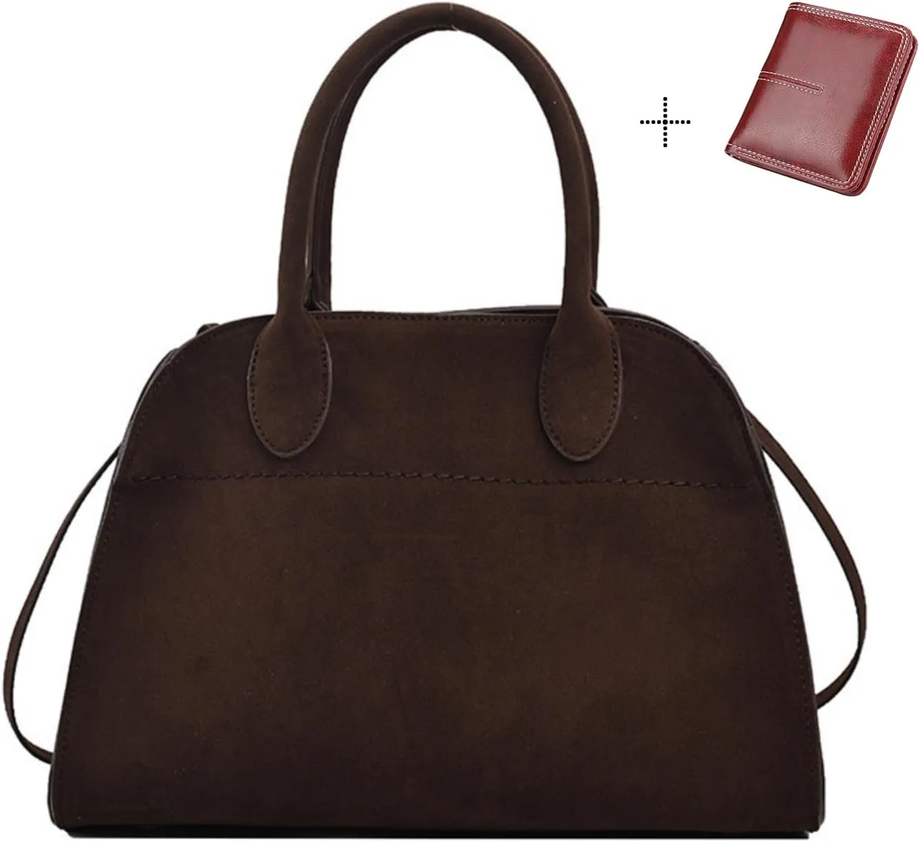 suede bags for women,Women's Suede Purse Vintage Top Handle Bag, Fashion Retro Shoulder Satchel Work Leather Bag