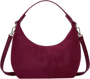 Suede Crescent Bag Women 2025 Retro Suede Slouchy Bag Fall Work Handbag Shoulder Bag Slouchy Tote Underarm Purse