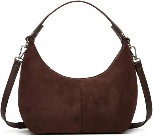 Suede Crescent Bag Women 2025 Retro Suede Slouchy Bag Fall Work Handbag Shoulder Bag Slouchy Tote Underarm Purse