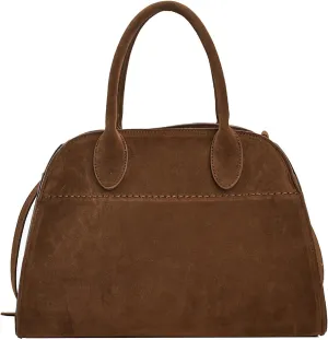 Suede Crossbody Bags For Women，Suede Leather Bag Retro Crossbody Shoulder Bag Casual Work Office Tote Top-Handle Satchel Bag