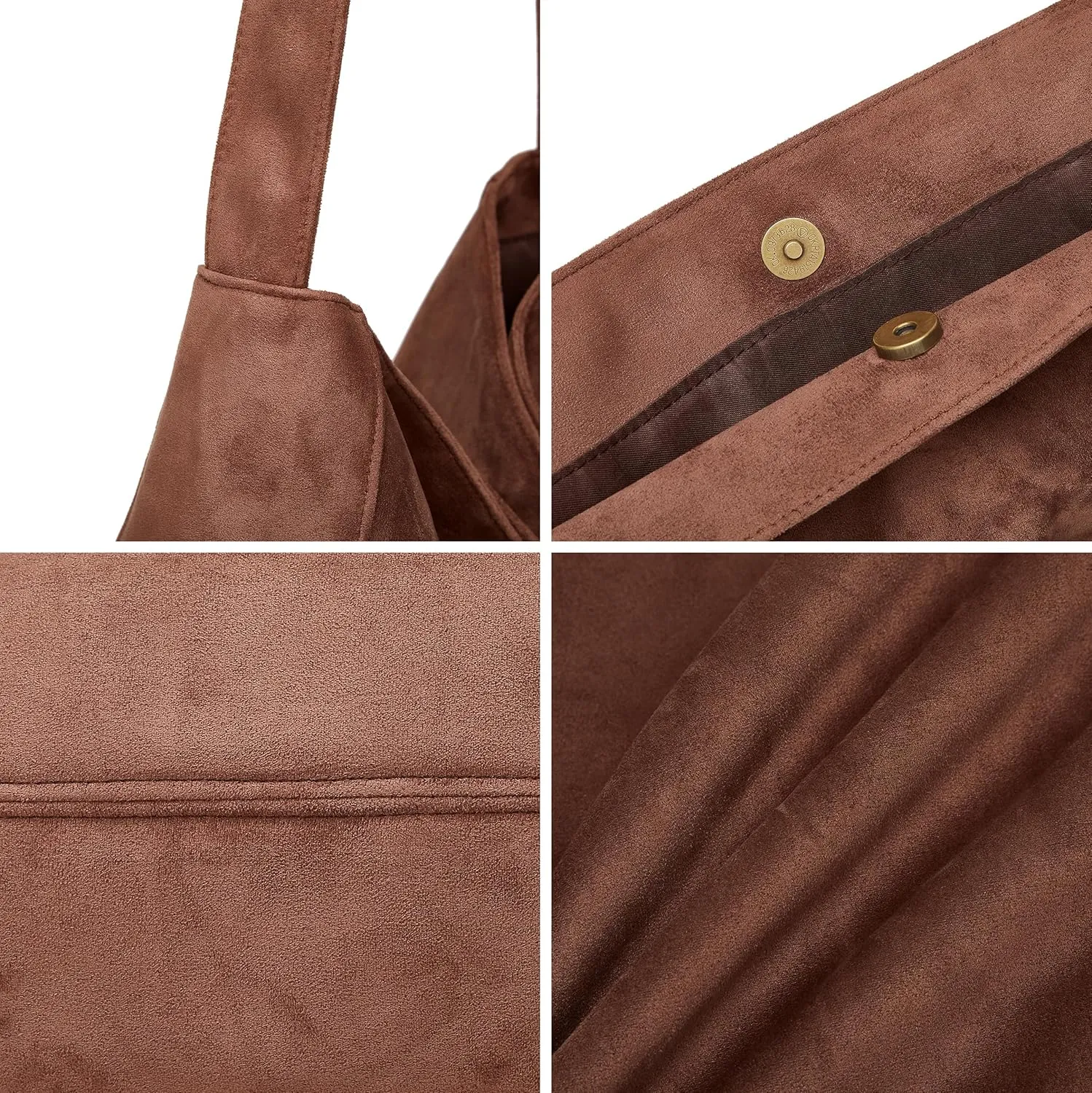 Suede Hobo Bags for Women - Vintage Tote & Retro Shoulder Bags - Everything Handbag & Carryall Travel Bag