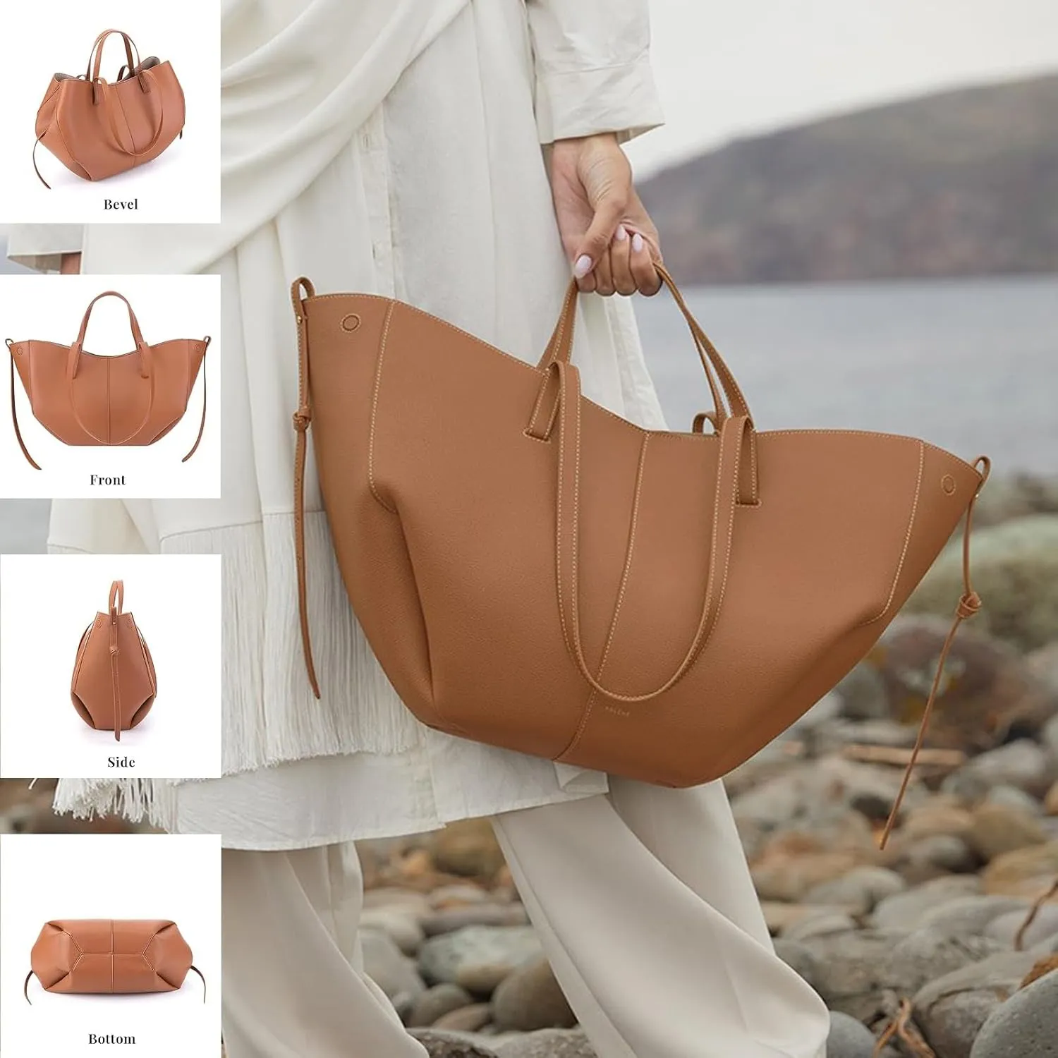 Suede leather Shoulder Bag for Women, Soft Top-Handle Bags