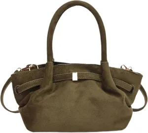 Suede Purses Small Tote Bag Squeeze Top Handle Bags Crossbody Purses Women 2025 Trendy Designer Handbag