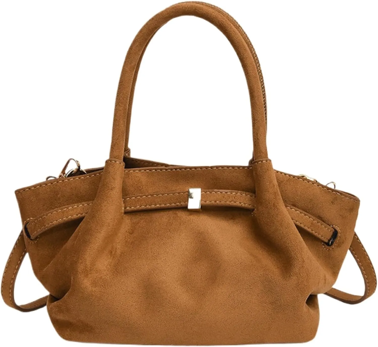 Suede Purses Small Tote Bag Squeeze Top Handle Bags Crossbody Purses Women 2025 Trendy Designer Handbag